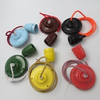 Vente en gros de supports de lampe en céramique rétro colorés E26E27 pour luminaires