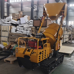 รถผสมคอนกรีตขนาดเล็กแบบตีนตะขาบ 500 ลิตร ยี่ห้อ Factory Hot พร้อมระบบโหลดเอง ได้รับมาตรฐาน CE  รถดัมพ์ผสมปูนซีเมนต์แบบตีนตะขาบ ลดราคาพิเศษ - Product Image 5