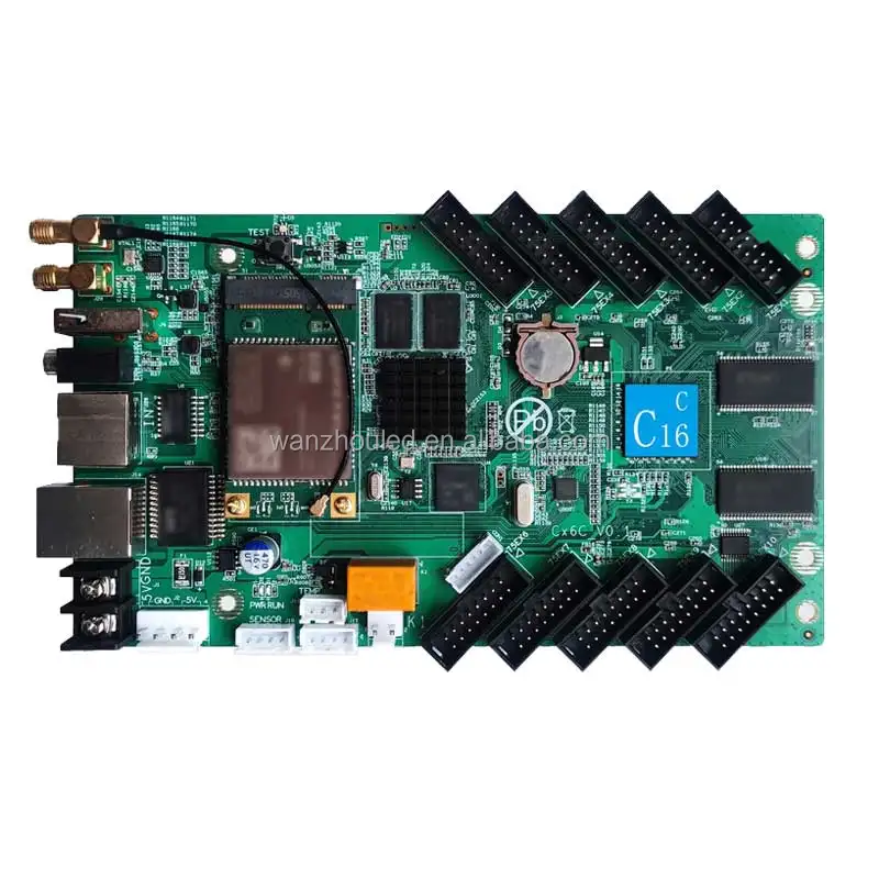 Huidu C16 asenkron kontrol sistemi LED gönderme kartı 384*320 px HD-C16 HD-C16C HD-C15 HD C16 HD-C36 HD-C36C ile WIFI u-disk