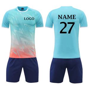 طقم كرة قدم رخيص بالجملة للطباعة بالتسامي، زي رياضي مخصص للرجال، طقم كرة قدم موحد، زي كرة قدم برتقالي، قميص كرة قدم - Product Image 3