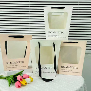 Bolsa de Regalo para Ramo de Flores con Asa de Cadena, Personalizada con Diseño Floral, Portátil, OEM - Product Image 3