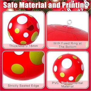 Bola Inflable Gigante de PVC Navideña de 40 cm, Decoración para Jardín Exterior, Adorno Colgante para Césped Navideño - Product Image 4