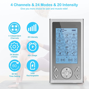 Macchina per massaggio a <span class=keywords><strong>4</strong></span> canali per elettrodi di base per la terapia di sollievo per la forza muscolare - Product Image 5