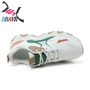 Zapatillas de Skate Casuales para Mujer 2025, Diseño Color Block, Suela Gruesa y Elevada, para Primavera y Otoño, Estilo Universitario - Product Image 2