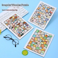 Blocs de puzzle en bois 3D, forme d'animaux, chat, chien, blocs de construction éducatifs pour les tout-petits, jouet créatif, cadeau