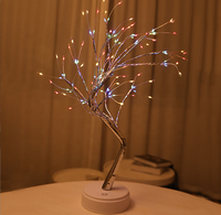 Lampu pohon LED untuk dekorasi ruang meja dekorasi Natal tanaman dalam ruangan lampu pohon pohon Willow