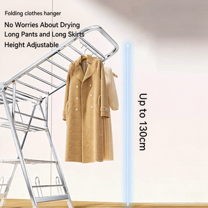 Foldable Floor Standing <b>Towel</b> <b>Rack</b> - Multi-Purpose Laundry <b>Drying</b> Stand for Hair Salon, Indoor Balcony & Home Use - Product Image 4