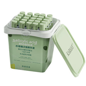 Caja cuadrada de plástico de 30 onzas de 1 litro para cosméticos de maquillaje con esencia de ácido salicílico, caja a prueba de manipulaciones - Product Image 1