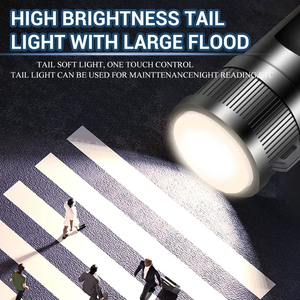Linternas LED de Alta Potencia al por Mayor, Linterna con Pantalla Luminosa, Carga USB, Linterna de Emergencia para Camping y Pesca - Product Image 6