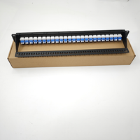 Panneau de brassage fibre optique 1U à cadre ouvert 19 pouces, 24 ports, avec gestion de câbles arrière, pour montage en rack