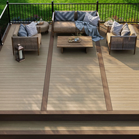 Planche de terrasse composite en PVC résistante aux intempéries, imperméable, anti-rayures, à clipser, écologique, moderne, pour appartement, jardin, parc, sous-sol