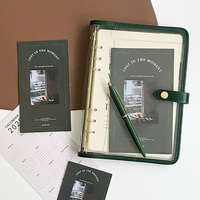 Carnet de Poche Mini, Agenda-Journal Mignon à Anneaux A5 A6 A7 en PVC et TPU, Couverture Souple Esthétique de Haute Qualité pour Filles et Femmes