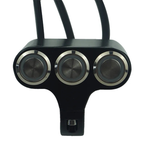 YHMOTO <b>Control</b> Switch Schalter for Universal ATV UTV Motorcycle E Bike 3 Buttons Headlight Fog Horn - Product Image 3