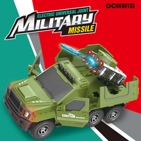 Kit de modèle de voiture électrique pour enfants B/O Military Shooting Corn avec lumière et musique