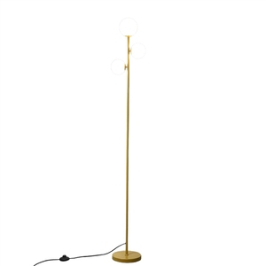 Lampe sur pied à trois têtes d'Amazons, avec une <span class=keywords><strong>boule</strong></span> en verre blanc laiteux <span class=keywords><strong>doré</strong></span> moderne et simple, avec une ampoule G9 à intensité variable, un style nord-américain - Product Image 5