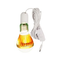 Système de production d'énergie solaire BOUZEAL DC12V5W avec ampoule LED E27, protection IP55, fil de 3 m, éclairage de 6 à 12 heures