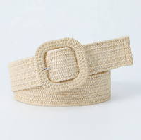 Ceinture de taille polyvalente pour femme, version coréenne, personnalisée, couleur bonbon forêt, boucle carrée, tressée en herbe
