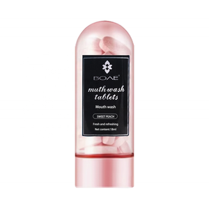 Comprimés de nettoyage des dents antimicrobiens saveur pêche blanche menthe OEM ODM taille de voyage emballage granulés de toilette pratique pour - Product Image 1