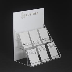 Benutzer definierte Acryl Ohrring Karte Display <span class=keywords><strong>Stand</strong></span> - Personal isierte Logo Schmuck karte Display Box für Ohrring & Schmuck karten - Product Image 4