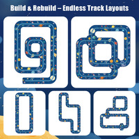 Puzzle de sol en papier Global Bridge Space Orbit avec avion et voiture, jouet éducatif à assembler soi-même pour enfants de 3 ans et plus