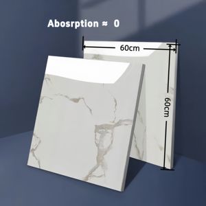 Piastrelle per Pavimenti in Gres Porcellanato Lucido Bianco Avorio Antiscivolo 60x60 cm - Product Image 2