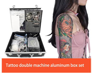 Kit de tatuaje profesional 2 Gun <span class=keywords><strong>Dragonhawk</strong></span> Kit de tatuaje rotativo Juego de máquina Kit de tatuaje Juego completo Maquillaje permanente con tintas - Product Image 2