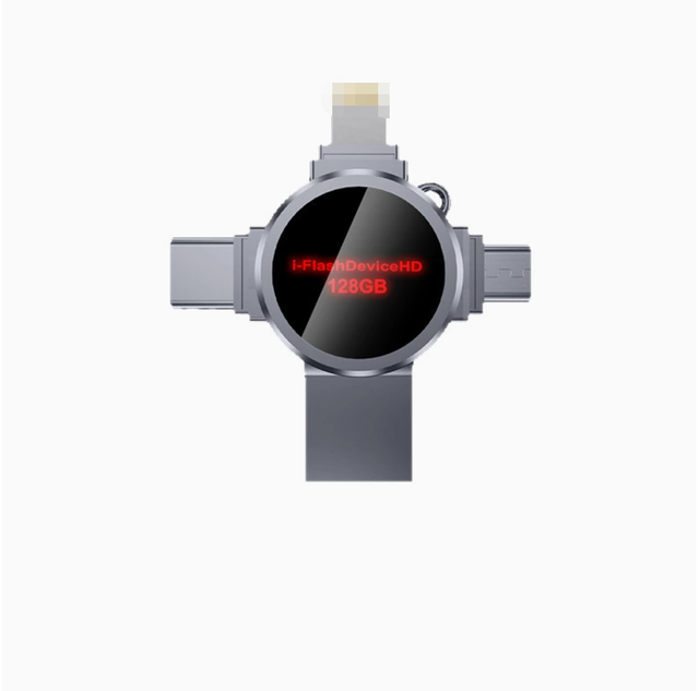High Class 4-in-1 USB Flash Drive 1TB Type C OTG Pen Drive with Cross Design LED Light logo for Smart Phone Android PC Laptop