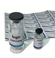 Étiquettes biodégradables en PET pour peptides 3ml 5ml 10ml, autocollants personnalisés pour flacons, emballage plat, vinyle holographique UV sélectif