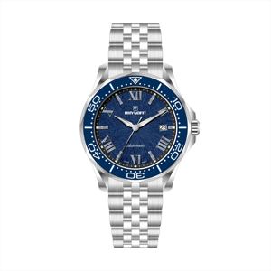 Reloj con Esfera con Patrón de Sol en Relieve, Caja de Forma Irregular, Brazalete de Acero Inoxidable Cepillado y Pulido, Movimiento Automático ETA 2824 - Product Image 5