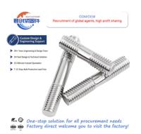 JunChuang Double Thread Rod 304 Stainless Steel Zinc Finish Double-Headed Screw Rod and Bolt with Stud Rod M3-M24