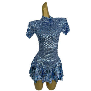 <span class=keywords><strong>Abito</strong></span> da Cocktail con Paillettes Glitterate Sihaiyile, Vestito a Linea A per Spettacoli, Costumi da Festival, <span class=keywords><strong>Mini</strong></span> <span class=keywords><strong>Abito</strong></span> da Donna per Night Club - Product Image 5