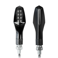 Lampu Sein LED Motor Berkedip 6000K Mini Winker Lampu Depan/Belakang 2 Lensa untuk Semua Model