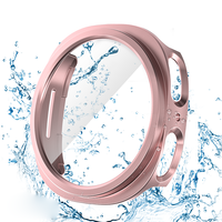 PC+Temperli Cam Saat Kılıfı 40mm 44mm Galaxy Watch9/8 Koruyucu Saat Kılıfı Samsung Watch9/8 Ekran Koruyucu Kapak