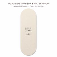 Matras Yoga Oval Karet Alam 4.5 mm Anti Selip dengan Tali Pengangkut Cetak Kustom Penggunaan Universal
