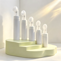 Bouteille pompe cylindrique en PET or rose et argent pour distributeur de savon cosmétique 30ml-100ml – Offre Spéciale