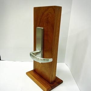 Contemporary Rectangle Plate Mortise <b>Door</b> <b>Handle</b> Lock Set <b>Brushed</b> Satin <b>Chrome</b> Lever for Minimalist Interior Home Design - Product Image 4