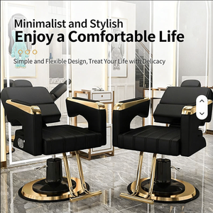 Sillón de Barbería Reclinable para Estilistas, Silla de Peluquería para Permanentes, Silla de Barbero Ajustable y Giratoria para Salones de Belleza - Product Image 4