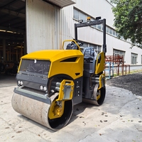 Rouleau compresseur vibrant à double tambour diesel de 1, 1,5, 3, 4 et 5 tonnes pour le compactage de la remblais et des fossés