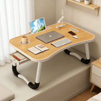 Bureau d'ordinateur en bois à montage facile, bureau d'étude élégant, bureau de travail pour chambre à coucher, salon, PC