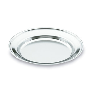 Piatto da campeggio piatto in acciaio inossidabile, rotondo, leggero, resistente, per uso esterno - Product Image 1