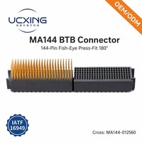 Conector Macho BTB de Alta Densidad de Aleación de Cobre de 144 Pines y 180 Grados, Tipo Ojo de Pez, de 2 mm, 12 V, 1.5 A, para Sistema de PCB de Servidor de Alta Velocidad