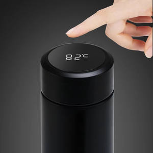 Bouteille d'eau intelligente en acier inoxydable de 500 ml, étanche, avec infuseur, LED, isotherme, gourde sous vide, thermos - Product Image 4