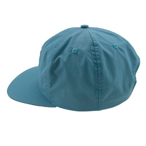Fabrication de casquettes snapback d'été personnalisées brodées en nylon turquoise à 6 panneaux - Product Image 3
