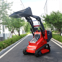 Fabricant professionnel 480KG Skidsteer diesel Caterpillar Stand sur chenille Mini chargeuse compacte avec accessoires