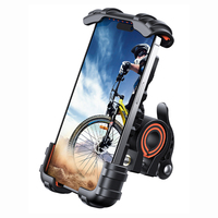 Support de téléphone pour moto Lamicall BM02 anti-vibration, fixation rapide, support de téléphone portable pour vélo, support de guidon antichoc pour vélo VTT