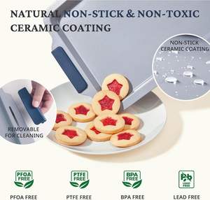 Juego de Utensilios para Hornear <span class=keywords><strong>JOHO</strong></span> BAKING de 9 Piezas, Antiadherentes, de Acero al Carbono Resistente, Ecológicos, con Asas de Silicona, Duraderos - Product Image 3