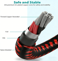 Cable Justlink USB4.2 de 240W y 80Gbps, Tipo-C a C, 8K 120Hz, para Transmisión de Video, Carga Rápida y Datos, para Laptop y Teléfono