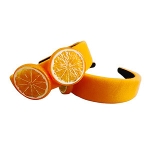 Diadema HLC Personality Lemon Slice High Puff para Fiestas, Accesorio para el Cabello de Verano para Chicas, Estilo Vacacional - Product Image 5