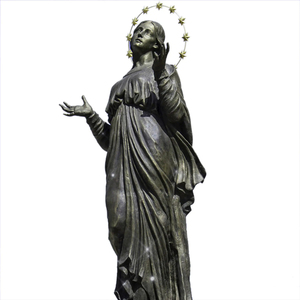 Grande Sculpture Prier Bronze Vierge Marie Statue En Laiton Personnalisé Géant Mythologique Personnage Figure Modèle - Product Image 6