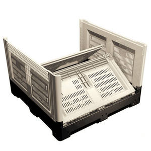 Ağır yük depolama sanayi örgü hdpe büyük istiflenebilir meyve katlanabilir katlanabilir plastik palet kutusu - Product Image 6